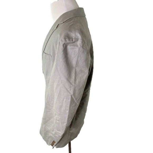 J.Crew Mens $228 Slim Fit Suit Jacket Stretch Hemp-Cotton Grey Size L BC612 - Picture 6 of 12